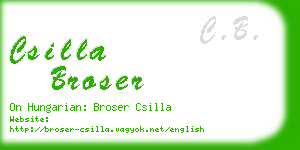 csilla broser business card